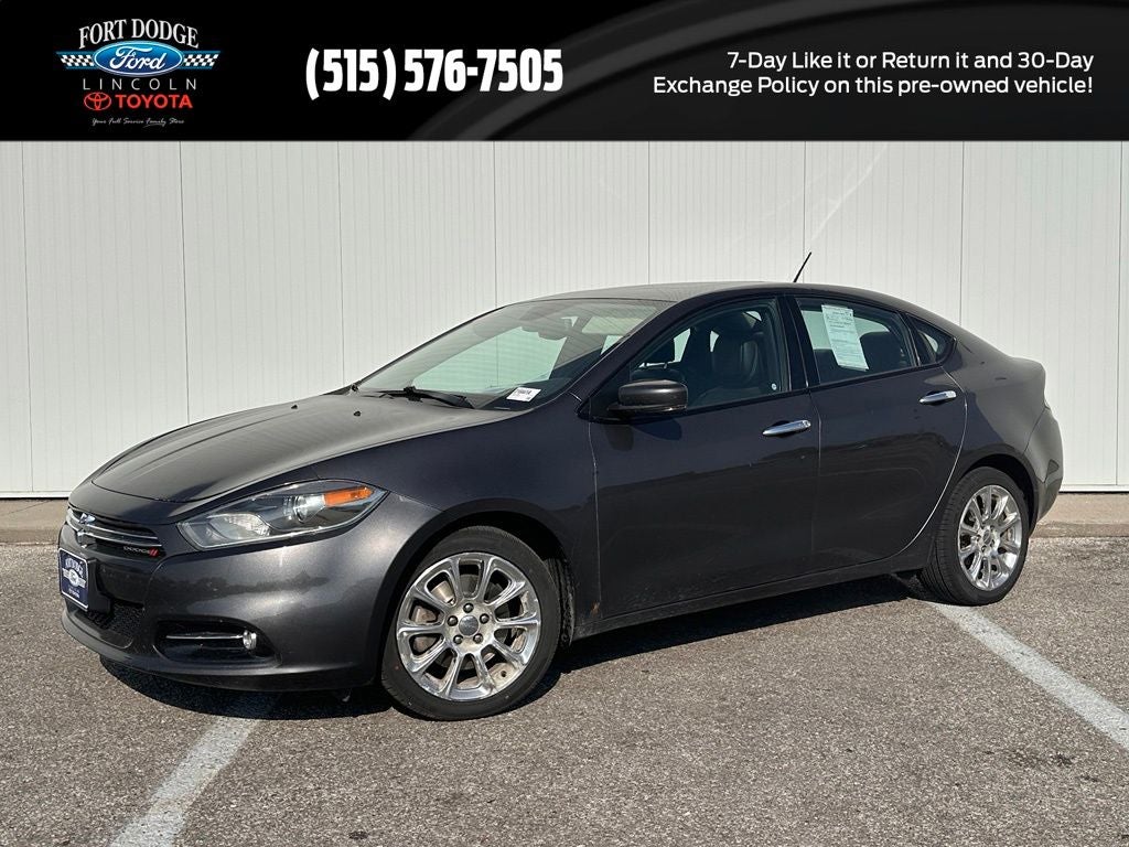 2014 Dodge Dart Limited in Granite Crystal Metallic Clearcoat — front three-quarter view