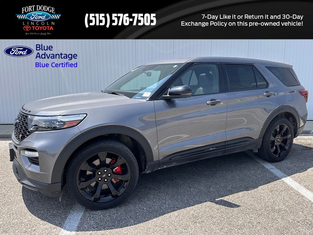 2022 Ford Explorer ST in Carbonized Gray Metallic — front three-quarter view