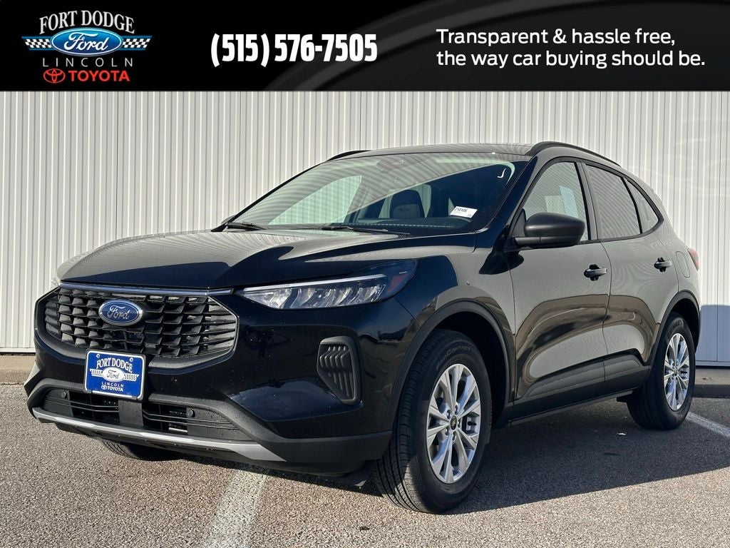 2026 Ford Escape Active in Agate Black Metallic — front three-quarter view