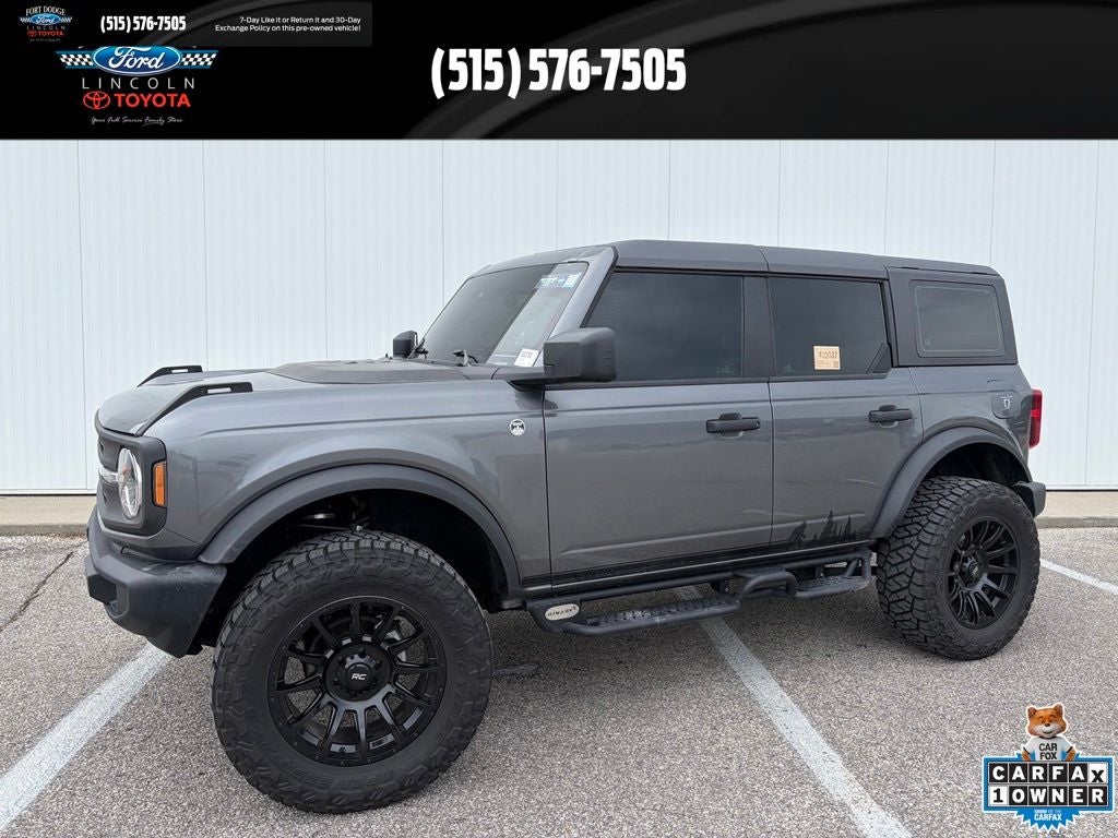 2025 Ford Bronco Base in Gray Metallic — front three-quarter view