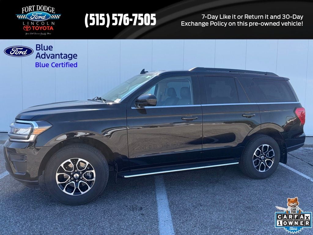 2023 Ford Expedition XLT in Black Metallic — front three-quarter view