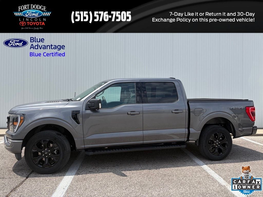 2022 Ford F-150 XLT in Carbonized Gray Metallic — front three-quarter view