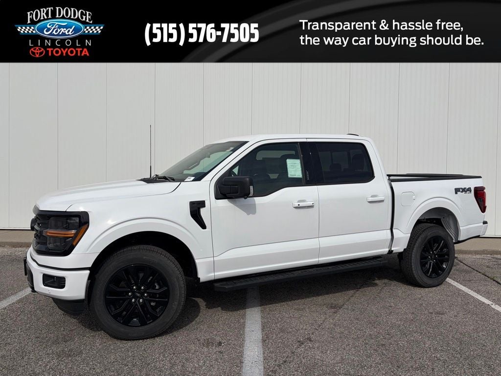 2026 Ford F-150 XLT in Oxford White — front three-quarter view