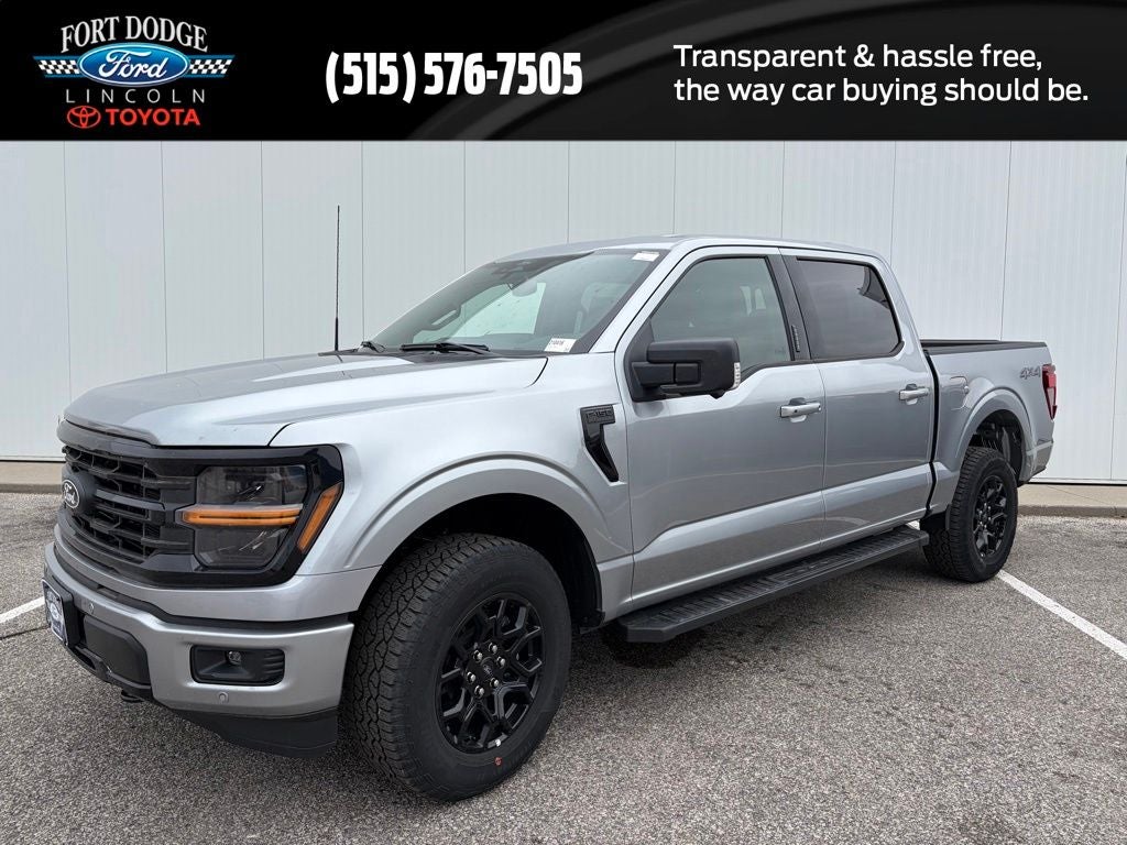 2026 Ford F-150 XLT in Iconic Silver Metallic — front three-quarter view