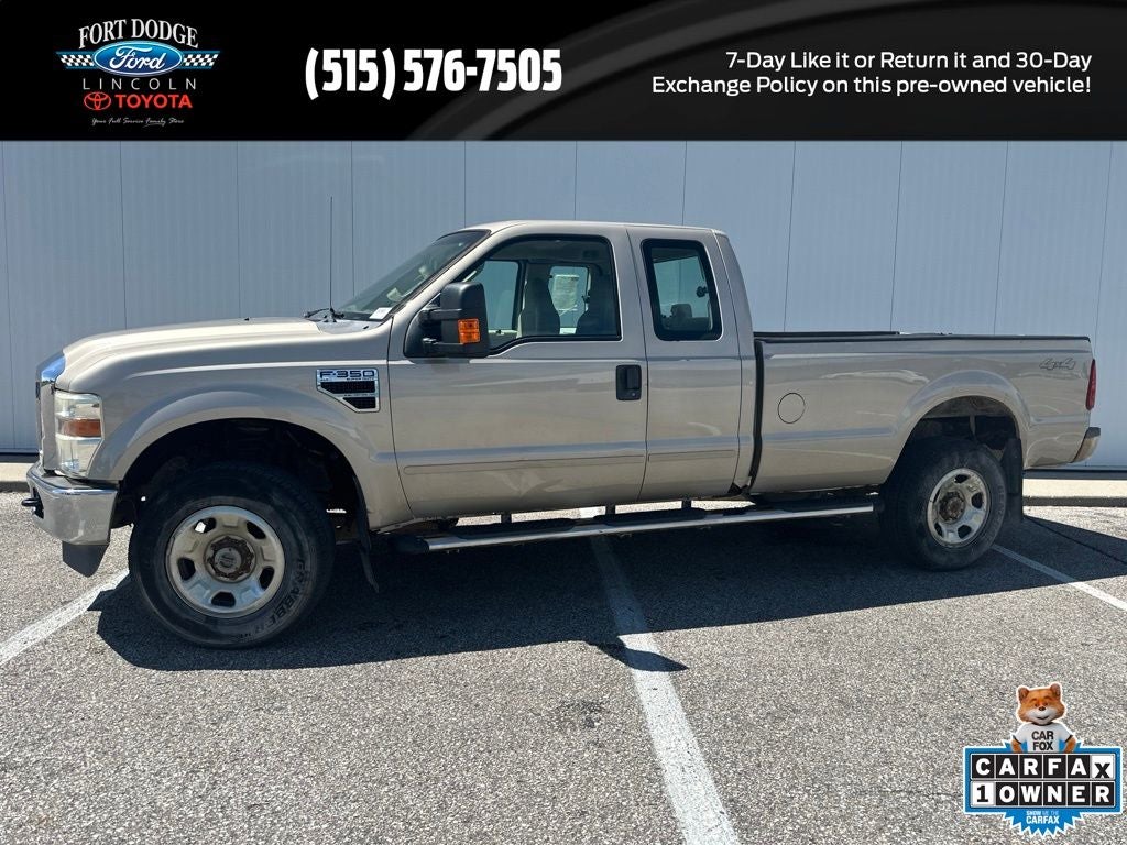 2008 Ford F-350SD XLT in Pueblo Gold Clearcoat Metallic — front three-quarter view