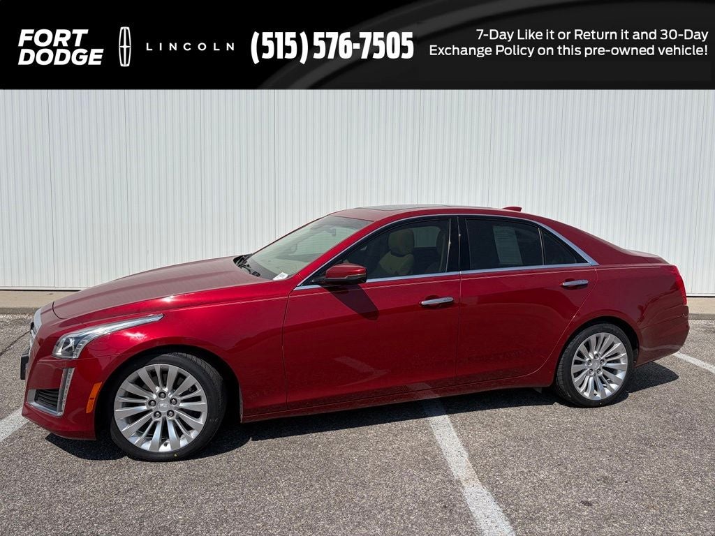 2016 Cadillac CTS 2.0L Turbo Luxury in Red Obsession Tintcoat — front three-quarter view