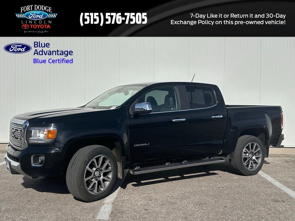 2017 GMC Canyon Denali in Onyx Black — front three-quarter view