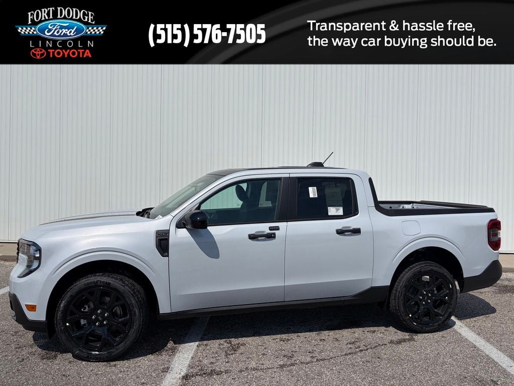 2026 Ford Maverick XLT in Space White Metallic — front three-quarter view