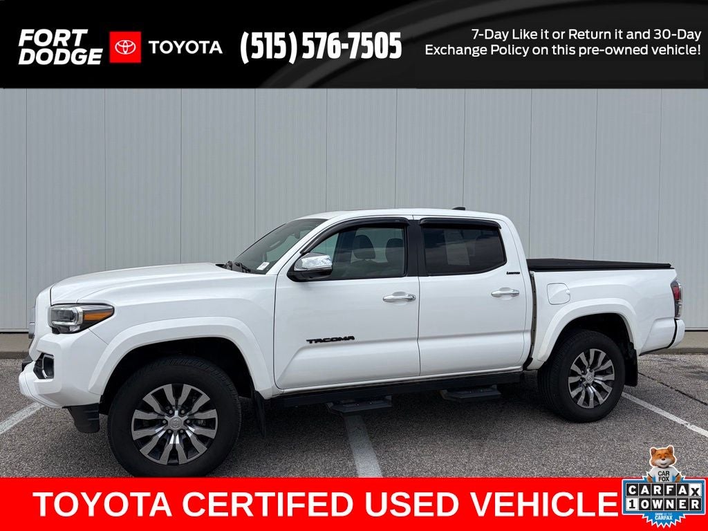 2022 Toyota Tacoma Limited V6 in Ice Cap — front three-quarter view